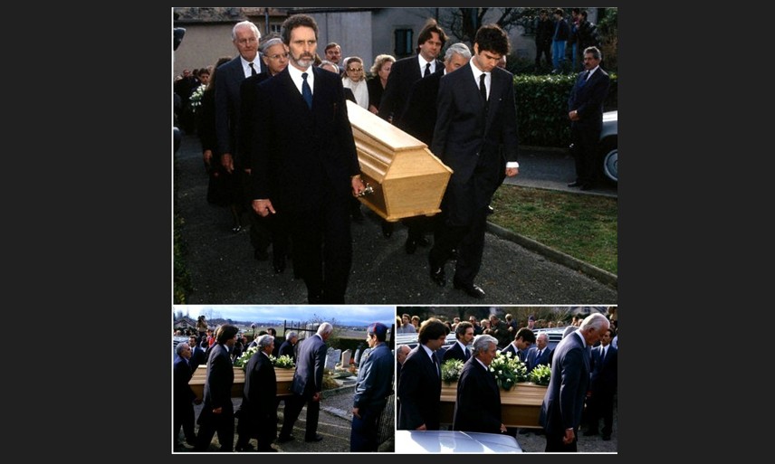 Casket Was Carrying For Burrial Of Audrey Hepburn At Her Funeral